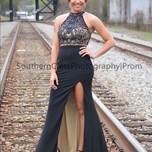 2 piece black prom or Pageant dress